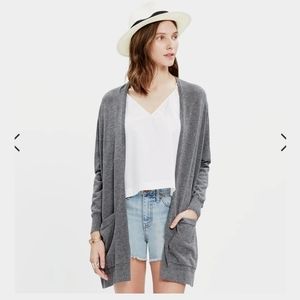 3X$25 Madewell Coffeehouse Dark Gray Open Cardigan Size XS Oversized Loose Fit